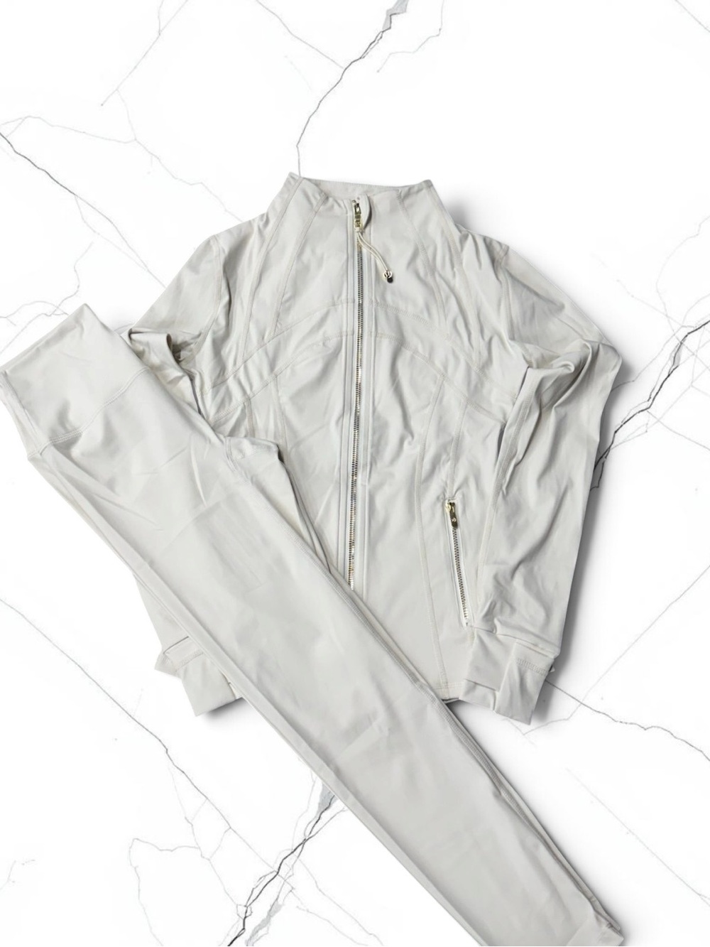 lululemon Women’s White Lightweight Full Zip Athletic Jacket